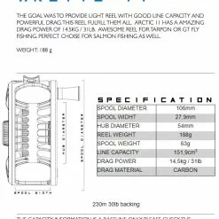 Alfa Arctic Reel Gun Smoke -Hengels Winkel Alfa Arctic Reel Gunsmoke ALFAARCTGS XXX arctic reel specs 11