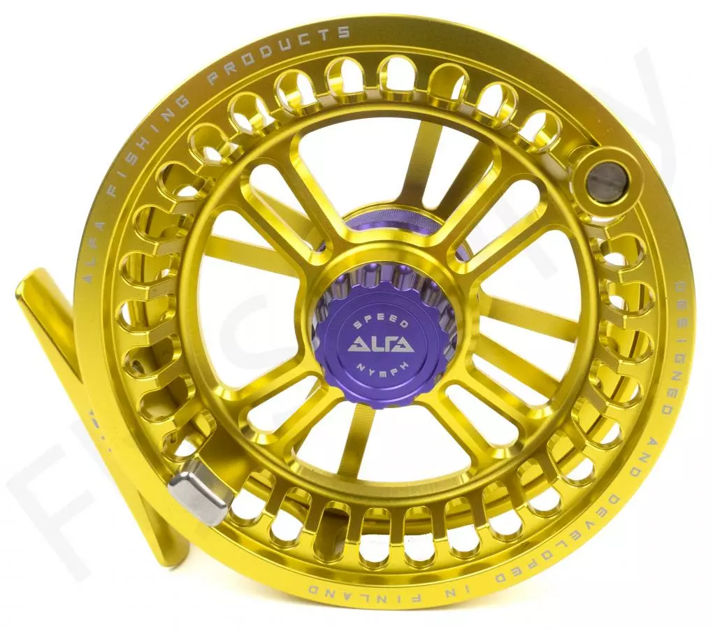 Alfa Arctic Speed Fly Reel Honey Yellow 2 Alfa Arctic Speed Fly Reel Honey Yellow - Afbeelding 2
