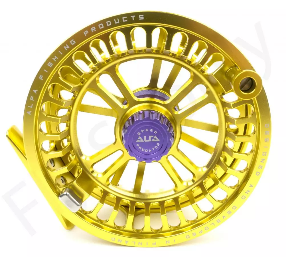Alfa Arctic Speed Fly Reel Honey Yellow 5 Alfa Arctic Speed Fly Reel Honey Yellow - Afbeelding 5