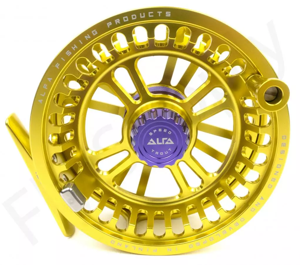 Alfa Arctic Speed Fly Reel Honey Yellow 7 Alfa Arctic Speed Fly Reel Honey Yellow - Afbeelding 7