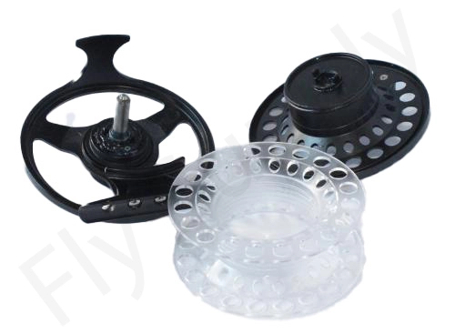 Euro Flies Cassette Black Reel Incl 4 Spare Spools 3 Euro Flies Cassette Black Reel Incl 4 Spare Spools - Afbeelding 3