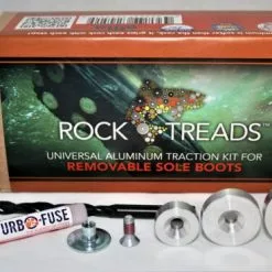 Rock Threads Universal Aluminium Traction Kit 17 Rock Threads Universal Aluminium Traction Kit -Hengels Winkel Rock Threads Universal Aluminium Traction Kit ROCKTHREADSKIT X rem sole pieces and box 600x373 1