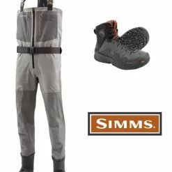 Simms G4 Zip Wader Set With G4 Pro Boot Vibram